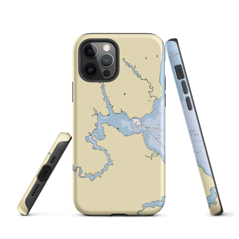 Machodoc Creek Marina (Dahlgren, VA) NOAA Chart  Tough iPhone Case iPhone 12 Pro model shown