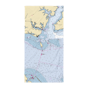 St Clements Island North Pier (Coltons Point, MD) NOAA Chart Towel