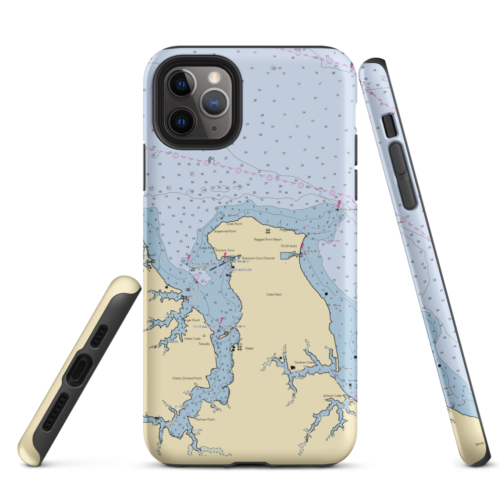 Harding Brothers Marine Railway (Mount Holly, VA) NOAA Chart  Tough iPhone Case iPhone 11 Pro Max model shown