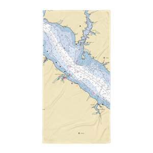 Seabreeze Restaurant and Crab House (Callaway, MD) NOAA Chart Towel