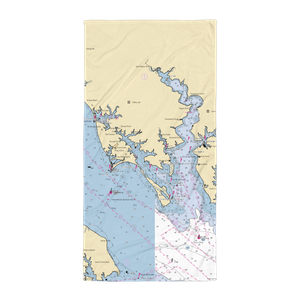 Haskell's Marina (Tall Timbers, MD) NOAA Chart Towel