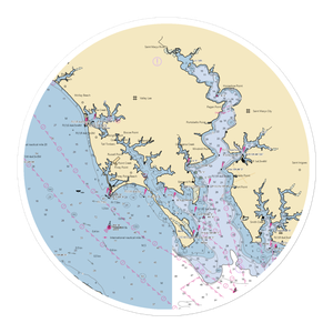 Paul Hall Center for Maritime Training and Education (Piney Point, MD) NOAA Chart Sticker