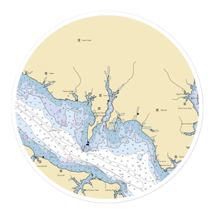 Stoney's Seafood House (Barstow, MD) NOAA Chart Sticker