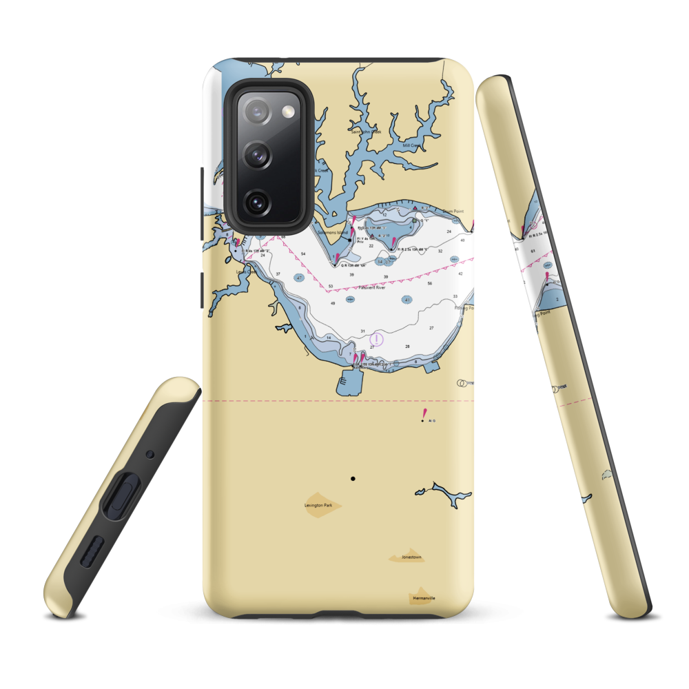 West Basin Marina, MWR (Patuxent River, MD) NOAA Chart Samsung Phone Case Samsung Galaxy S20 FE model shown