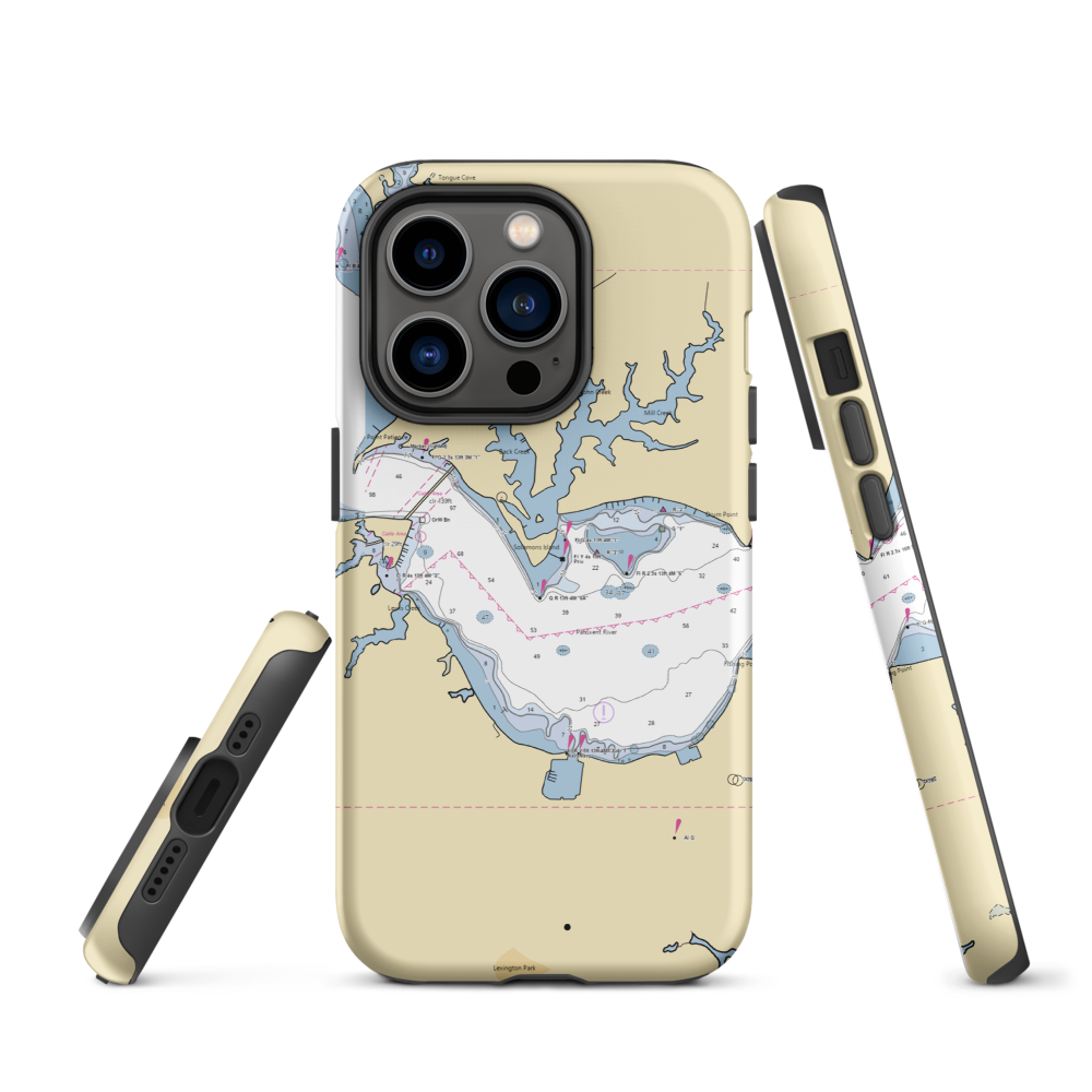 Bunky's Charter Boats (Solomons, MD) NOAA Chart  Tough iPhone Case iPhone 14 Pro model shown