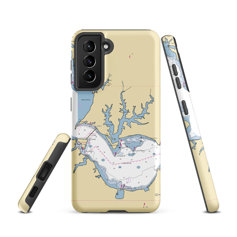 Solomons Harbor Marina (Solomons, MD) NOAA Chart Samsung Phone Case Samsung Galaxy S21 model shown