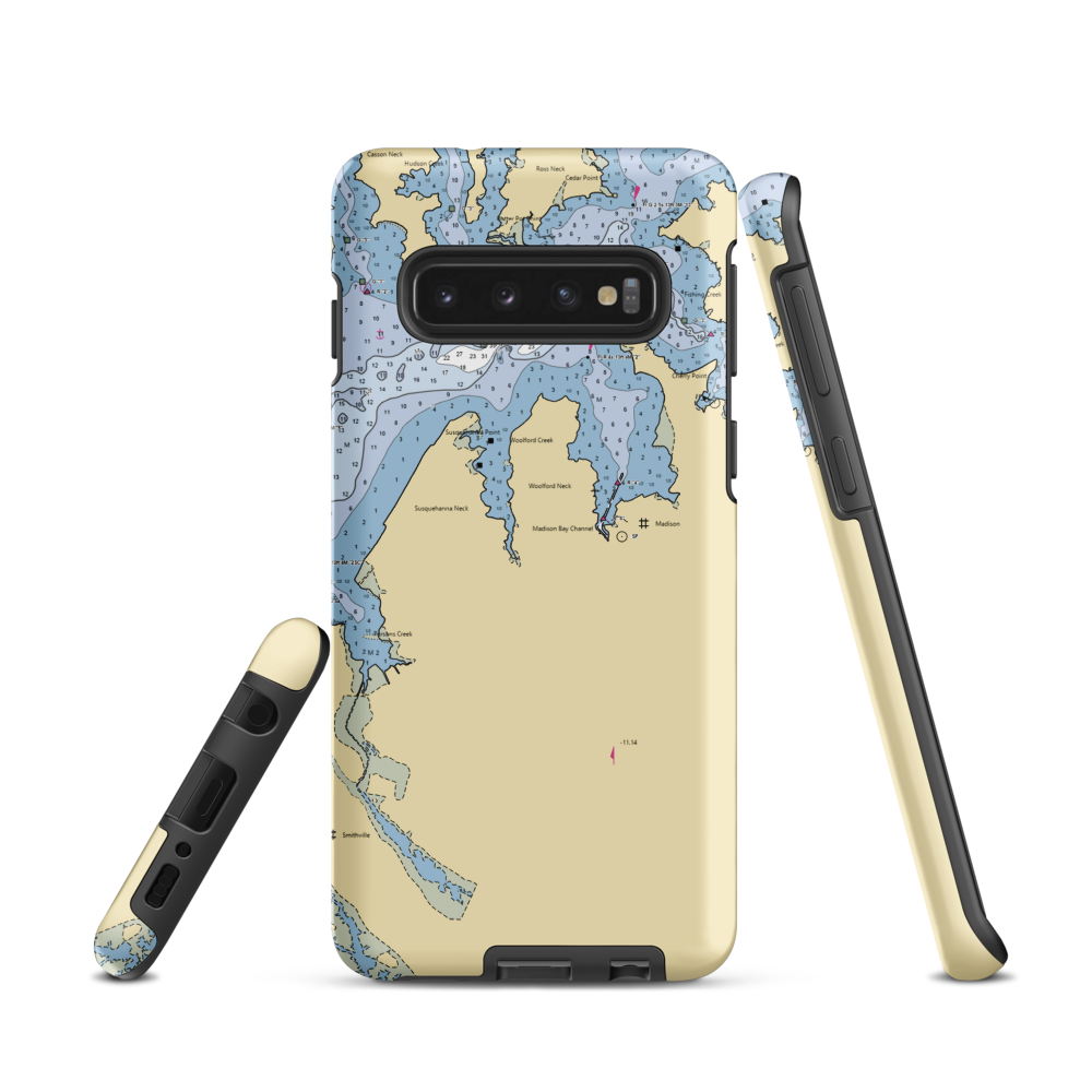 Madison Bay Campground & Marina (Woolford, MD) NOAA Chart Samsung Phone Case Samsung Galaxy S10 model shown
