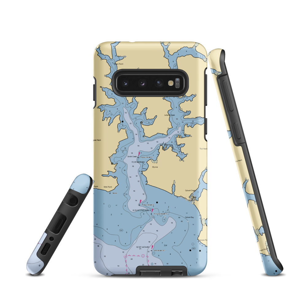 Pier450 (Saint Inigoes, MD) NOAA Chart Samsung Phone Case Samsung Galaxy S10 model shown