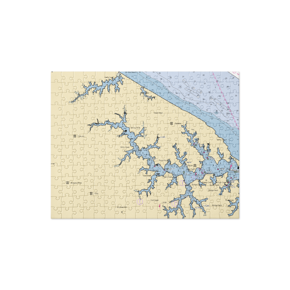 Cockrell's Marine Railway (Ophelia, VA) NOAA Chart Jigsaw Puzzle 