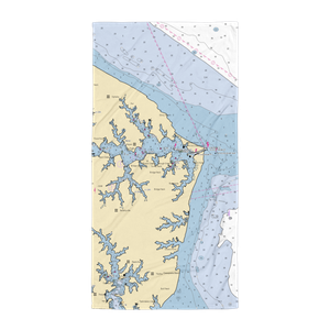 Gaps Marina (Ophelia, VA) NOAA Chart Towel