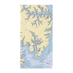 Buzzard's Point Marina (Reedville, VA) NOAA Chart Towel