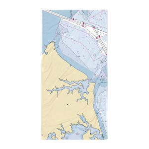 Atlantic Marina on the Patapsco (Fort Howard, MD) NOAA Chart Towel