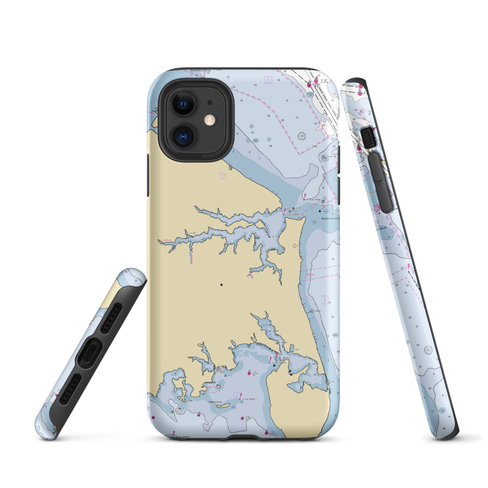 Hammock Island Marina (Annapolis, MD) NOAA Chart  Tough iPhone Case iPhone 11 model shown