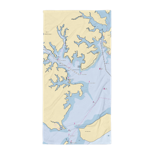 Sue Island Yacht Basin (Dundalk, MD) NOAA Chart Towel