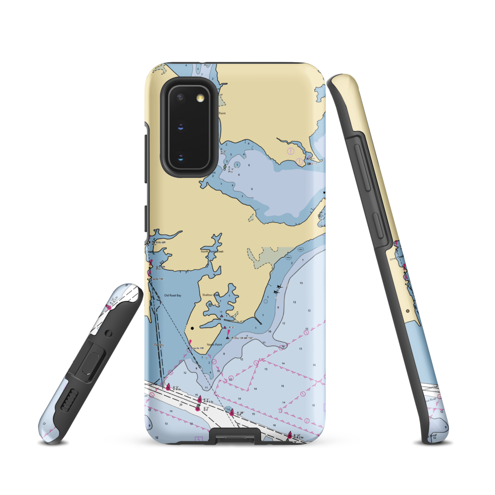 McCluskey's Marina (Sparrows Point, MD) NOAA Chart Samsung Phone Case Samsung Galaxy S20 model shown