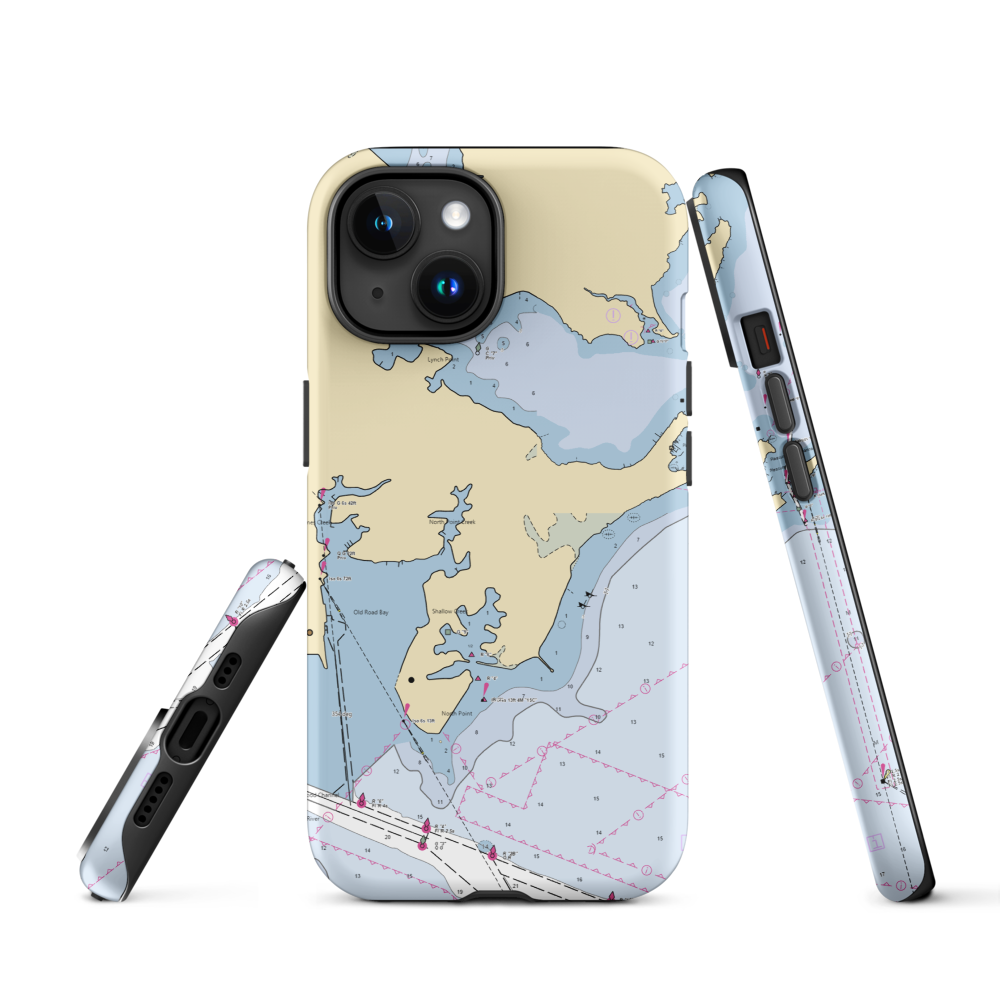 Gonce Marina (Fort Howard, MD) NOAA Chart  Tough iPhone Case iPhone 15 model shown
