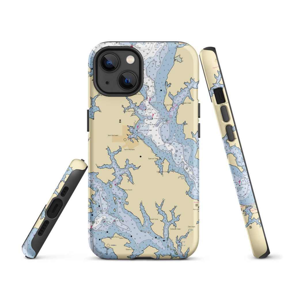 St Michaels Harbour Inn Marina & Spa (Easton, MD) NOAA Chart  Tough iPhone Case iPhone 13 model shown