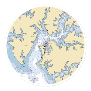 Cutts & Case Shipyard (Royal Oak, MD) NOAA Chart Sticker