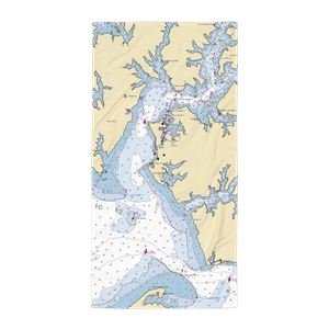 Doc's Sunset Grille & Stella's Cove Marina (Royal Oak, MD) NOAA Chart Towel