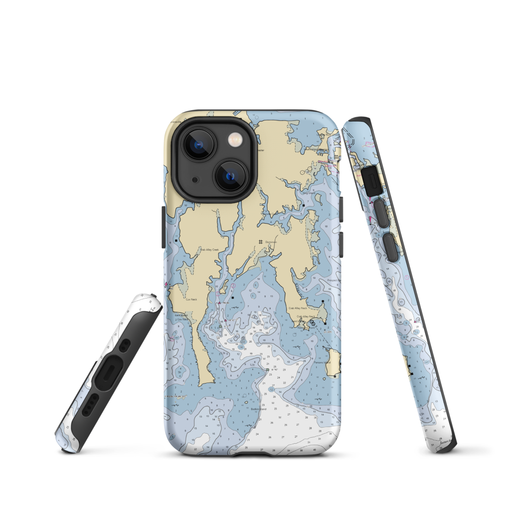 L.A. Thompson & Son (Chester, MD) NOAA Chart  Tough iPhone Case iPhone 13 mini model shown