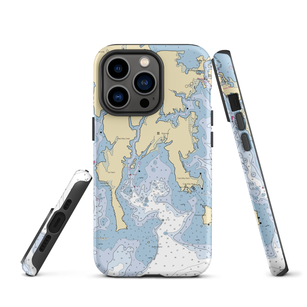 L.A. Thompson & Son (Chester, MD) NOAA Chart  Tough iPhone Case iPhone 13 Pro model shown