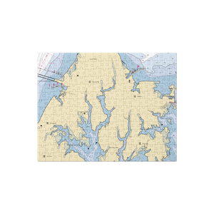 Clarks Landing Yacht Sales Stevensville, Maryland (Chester, MD) NOAA Chart Jigsaw Puzzle