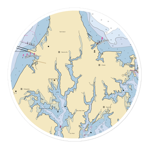 Clarks Landing Yacht Sales Stevensville, Maryland (Chester, MD) NOAA Chart Sticker