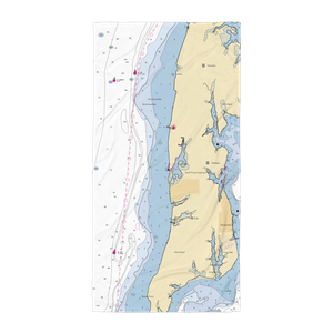 Queen Anne Marina & Silver Swan Bayside (Chester, MD) NOAA Chart Towel