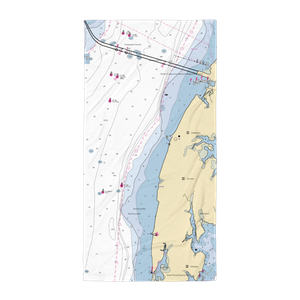 Matapeake Clubhouse and Beach (Chester, MD) NOAA Chart Towel