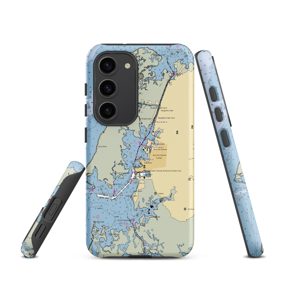 Seamark Marine (Crisfield, MD) NOAA Chart Samsung Phone Case Samsung Galaxy S23 model shown