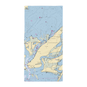 Robert N. Reed, Sr. Downtown Waterfront Park (Chincoteague Island, VA) NOAA Chart Towel