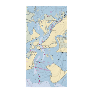 Curtis Merritt Harbor of Refuge (Chincoteague Island, VA) NOAA Chart Towel