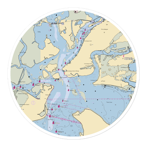 Curtis Merritt Harbor of Refuge (Chincoteague Island, VA) NOAA Chart Sticker