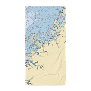 Deep Creek Marine Service (Davis Wharf, VA) NOAA Chart Towel