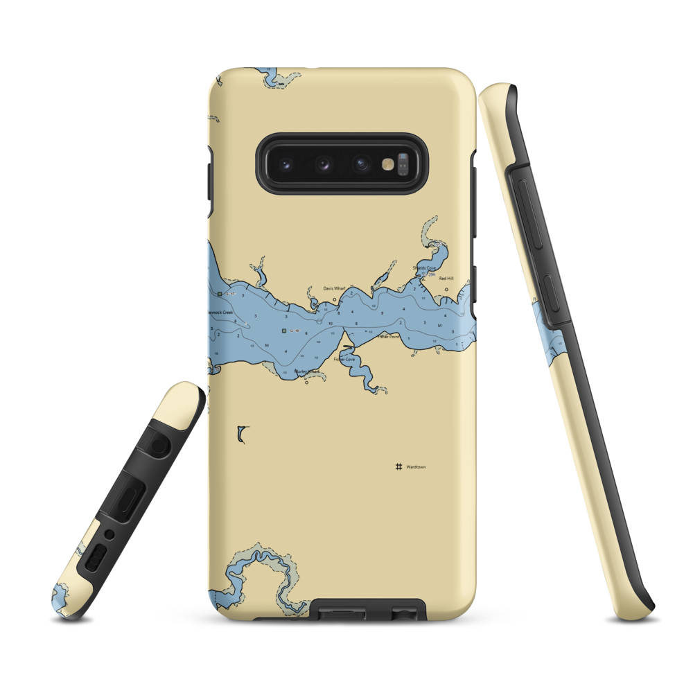 Davis Wharf Marine Service (Jamesville, VA) NOAA Chart Samsung Phone Case Samsung Galaxy S10 Plus model shown
