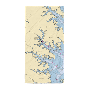 Chesapeake Boat Basin (White Stone, VA) NOAA Chart Towel