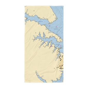 Sunset Point Marina (Urbanna, VA) NOAA Chart Towel