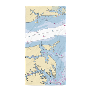 Goodwin Island Marine (Lightfoot, VA) NOAA Chart Towel