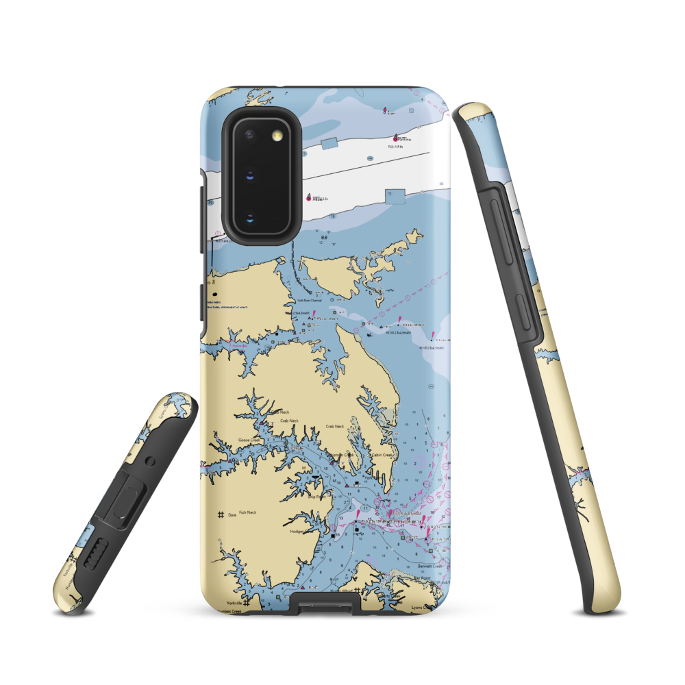 Mills Marina (Seaford, VA) NOAA Chart Samsung Phone Case Samsung Galaxy S20 model shown