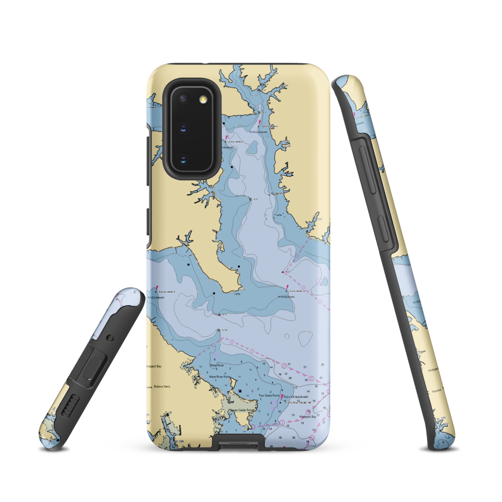 Ware River Yacht Club (Ware Neck, VA) NOAA Chart Samsung Phone Case Samsung Galaxy S20 model shown