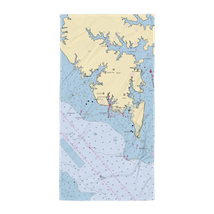 Davis Creek Marina (New Point, VA) NOAA Chart Towel