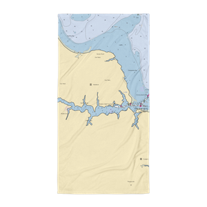 Queens Creek Marina (Deltaville, VA) NOAA Chart Towel