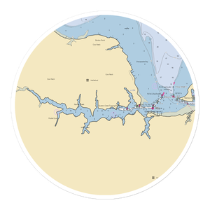 Queens Creek Marina (Deltaville, VA) NOAA Chart Sticker