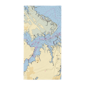 Marina Cove Boat Basin (Hampton, VA) NOAA Chart Towel