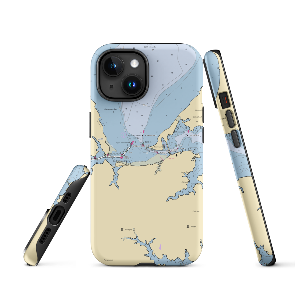 Narrows Marina (Bohannon, VA) NOAA Chart  Tough iPhone Case iPhone 15 model shown