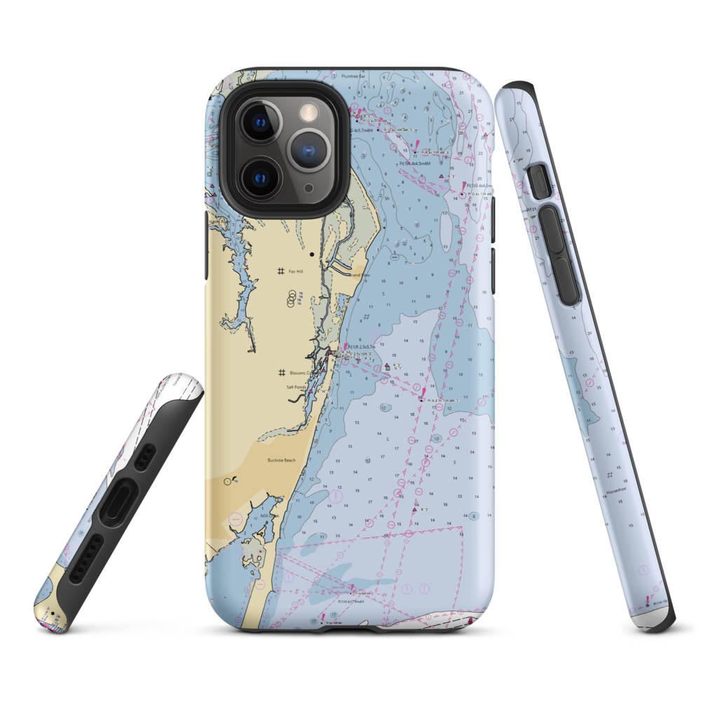 Southall Landings Marina (Hampton, VA) NOAA Chart  Tough iPhone Case iPhone 11 Pro model shown