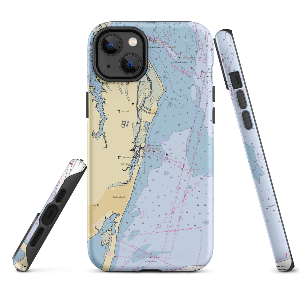 Southall Landings Marina (Hampton, VA) NOAA Chart  Tough iPhone Case iPhone 14 Plus model shown