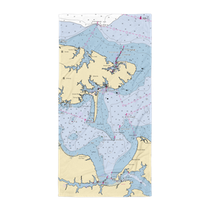 Porpoise Cove Marina (Deltaville, VA) NOAA Chart Towel