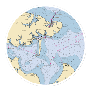 Fishing Bay Yacht Club (Deltaville, VA) NOAA Chart Sticker