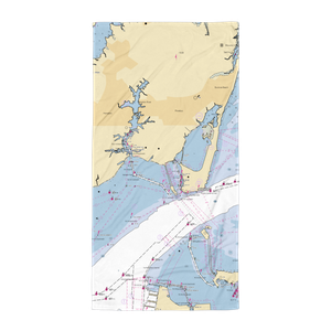 Hampton Yacht Club (Hampton, VA) NOAA Chart Towel